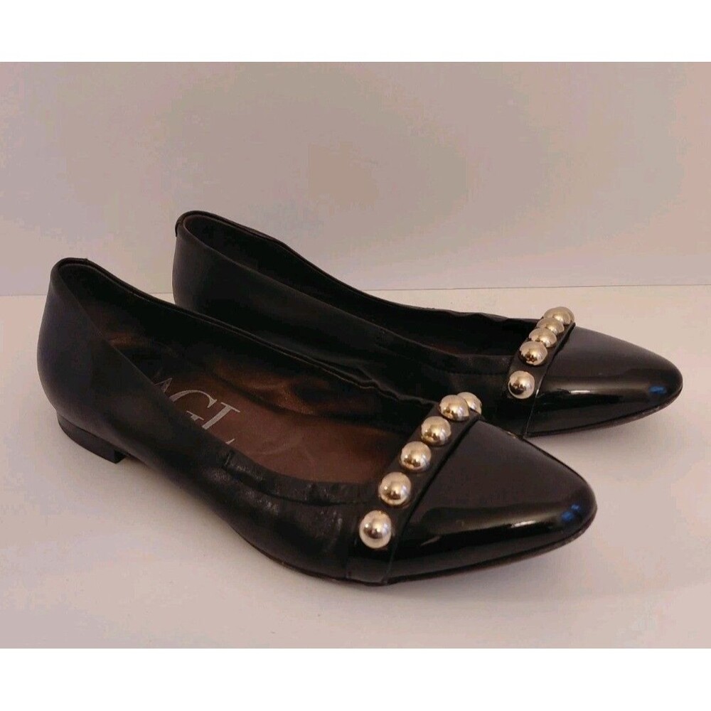 AGL Attilio Giusti Leombruni Ballet Flats w/Studded Toe Detail Size 37 (6.5-7)